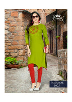 Princess Malas Rayon Straight Kurtis Catalog