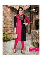 Princess Malas Rayon Straight Kurtis Catalog