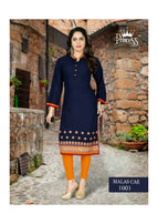 Princess Malas Rayon Straight Kurtis Catalog