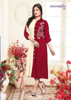 Mirabella 14kg Rayon Fancy Kurti Catalog Collection