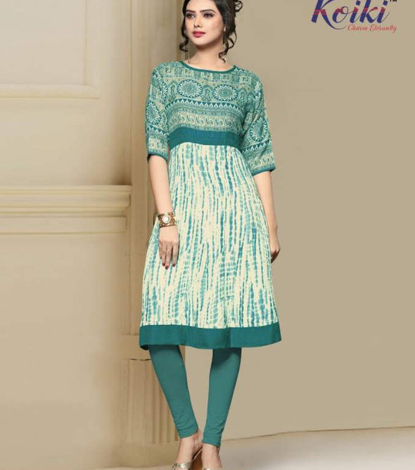 Koiki Umbrella Rayon and Jute XXL Size Kurti Catalog Collection