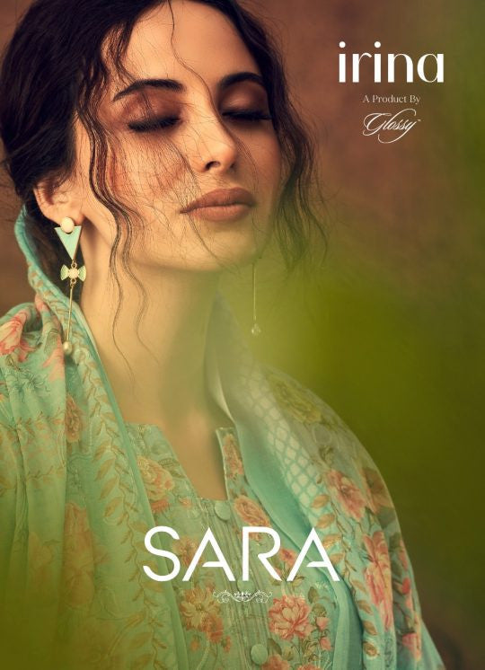 Glossy Irina Sara Palazzo Style Cotton Digital Print Suits Catalog