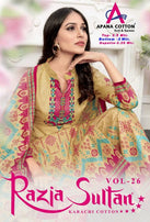 Razia Sultan Vol-26 Karachi Cotton Dress Material Catalog