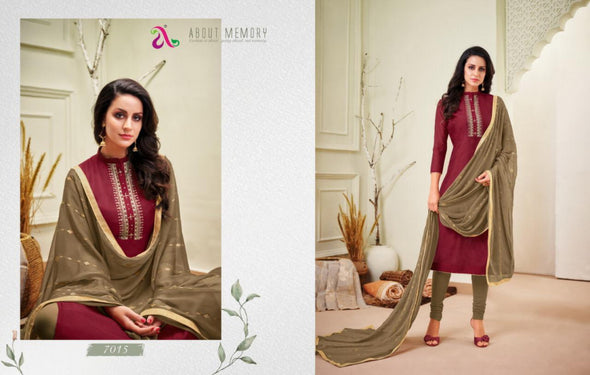 Angroop Plus Dairy Milk Vol-31 Chanderi Cotton Casual Running Wear Suits
