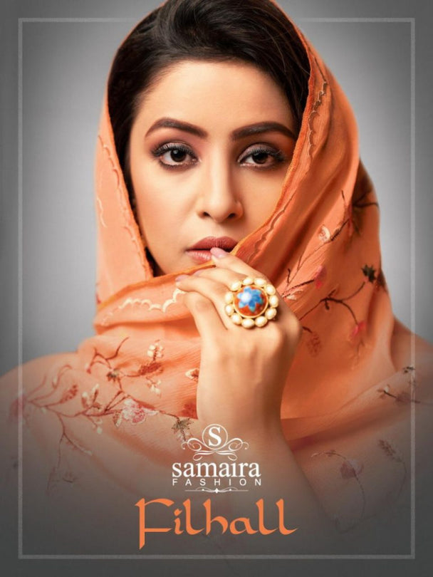 Samaira Fashion Filhall Pure Maslin Silk With Embroidery Work Suits Catalog