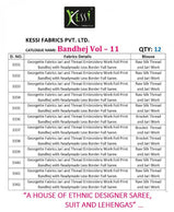 Kessi Bandhej Vol-11 Bandhani Fancy Saree Catalog Collection