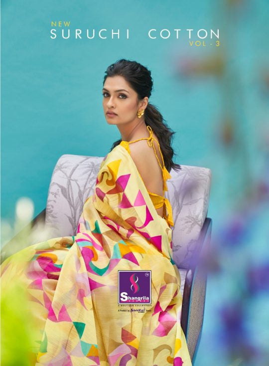 Shangrila Suruchi Cotton Vol-3 Linen Cotton Saree Catalog