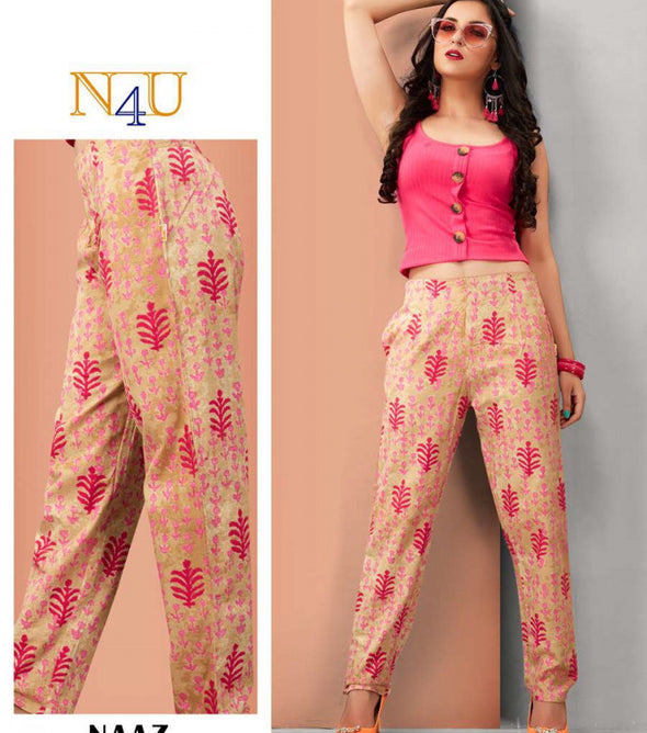 Tunic House N4U naaz Cotton Flex Print Pant Catalog