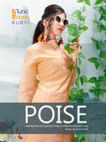 Tunic House Poise Pure Linen Embroidery Work Kurti Catalog Collection