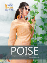 Tunic House Poise Pure Linen Embroidery Work Kurti Catalog Collection