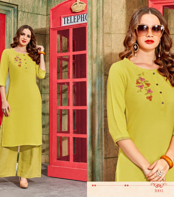 Tunic House Neha Plazo Kurti With Palazzo Catalog