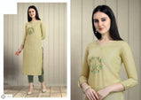 Alpha Queen Vol-16 Poly Rayon Straight Kurti With Hand Work Kurti Catalog