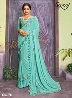 Saroj Marie Gold Lycra Frill Saree Catalog Collection