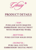 Glossy Naira Pure Jam Satin Salwar Suits Catalog