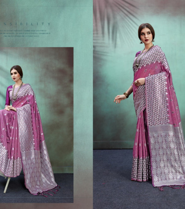 YNF Rajdhani Silk Linen Art Silk Saree Catalog Collection