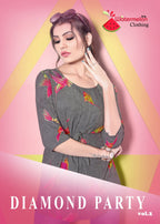 Watermalon Clothing Diamond Party Vol-2 Rayon Print Short Tops Catalog