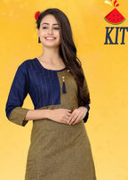 Watermalon Clothing Kitkat Handloom Cotton Work Casual Running Wear Kurti Catalog