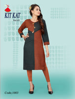 Watermalon Clothing Kitkat Handloom Cotton Work Casual Running Wear Kurti Catalog