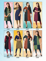 Watermalon Clothing Kitkat Handloom Cotton Work Casual Running Wear Kurti Catalog