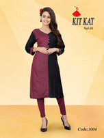 Watermalon Clothing Kitkat Handloom Cotton Work Casual Running Wear Kurti Catalog