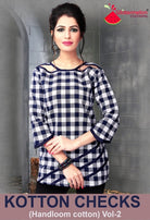 Watermelon Clothing Kotton Checks Vol-2 Handloom Cotton Western Short Tops Catalog