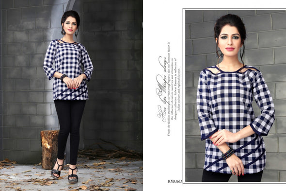 Watermelon Clothing Kotton Checks Vol-2 Handloom Cotton Western Short Tops Catalog