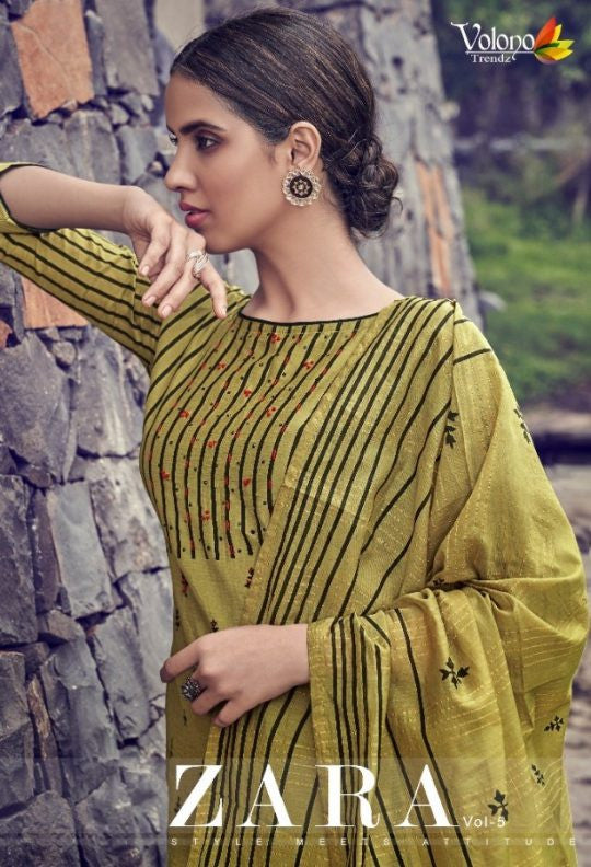 Volono Trendz Zara Vol-5 Jam Satin Salwar Suits Catalog