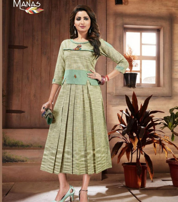 Manas Creation Shanvi Primium Cotton Kurti Catalog
