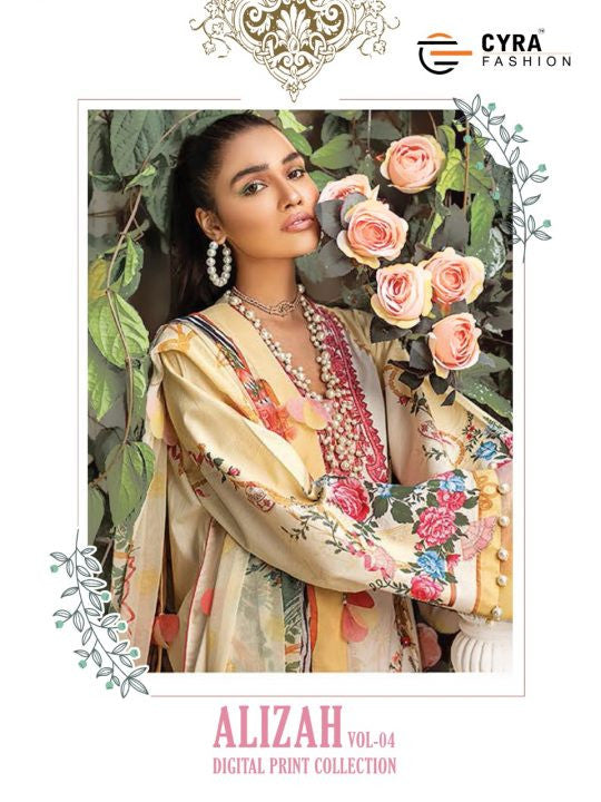 Cyra Fashion Alizah Vol-4 Digital Print Collection Catalog