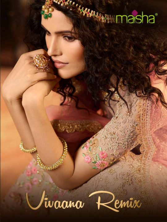 Maisha Vivaana Remix Designer Net Lehenga Choli Catalog