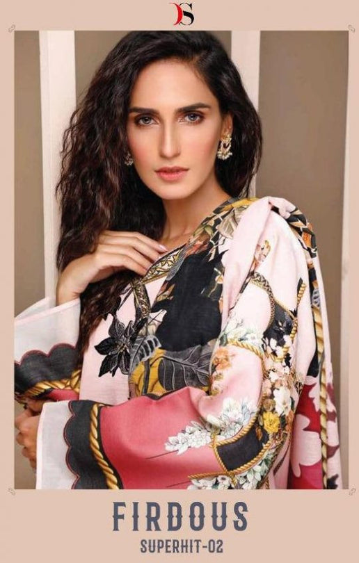 Deepsy Firdous Superhit Vol-2 Pakistani Style Dress Material Catalog