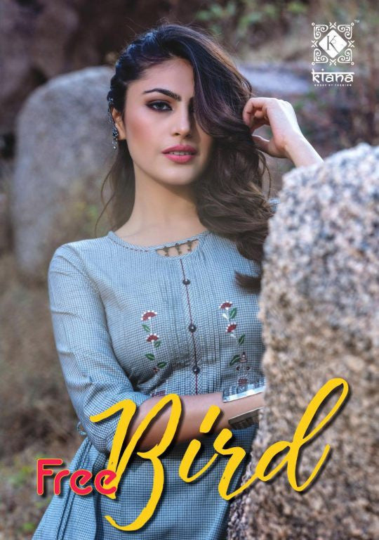 Kiana Free Bird Rayon Western Style Kurtis Catalog