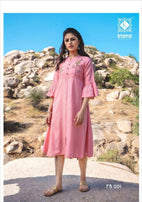 Kiana Free Bird Rayon Western Style Kurtis Catalog