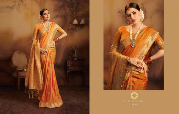 Kessi Bombay Silk Jacquard Fancy Saree Catalog