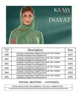 Karma Trendz Inayat Georgette Embroidered Palazzo Suits Catalog
