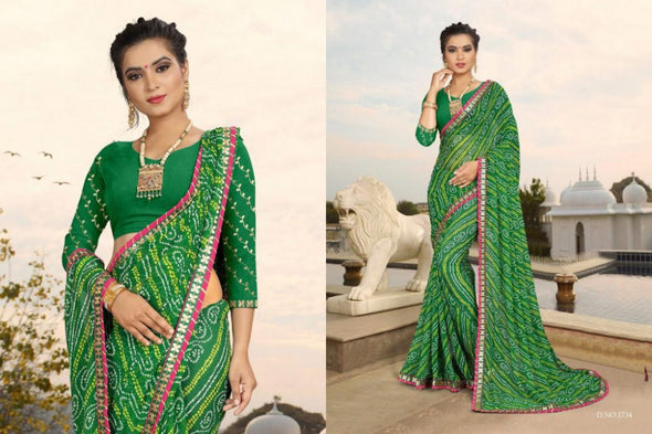 Kessi Bandhan Georgette Bandhani Saree Catalog