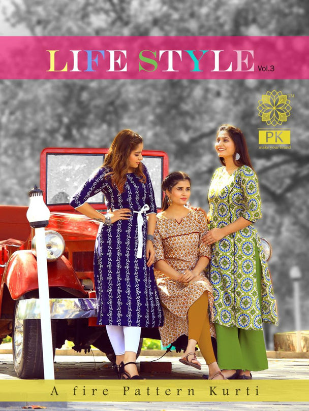 Aradhna PK Lifestyle Vol-3 Rayon Print Kurti Catalog Collection