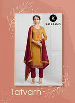 Kessi Kalarang Tatvam Jam Silk Cotton With Embroidery Work Suits