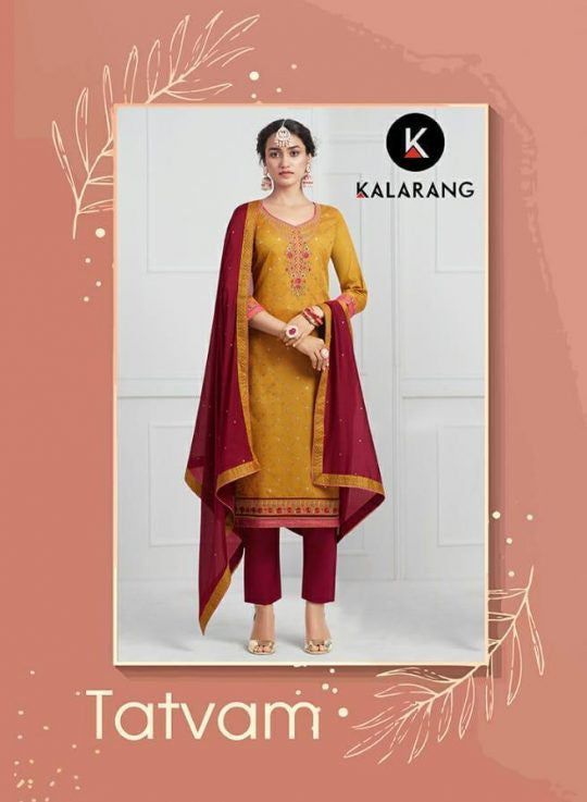 Kessi Kalarang Tatvam Jam Silk Cotton With Embroidery Work Suits