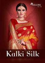 Vellora Vol-12 Kalki Silk Rich Banarasi Silk Saree Catalog