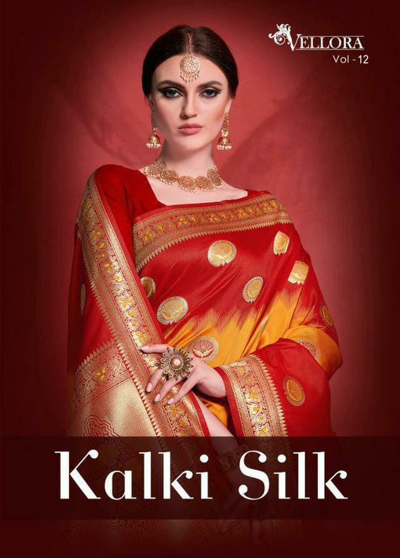 Vellora Vol-12 Kalki Silk Rich Banarasi Silk Saree Catalog