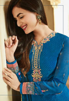 Shaziya Garden Crape Straight Salwar Kameez Catalog Collection