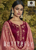 Kessi Kalarang Butterfly Jam Silk Cotton Embroidery Suits Catalog
