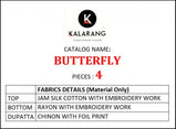 Kessi Kalarang Butterfly Jam Silk Cotton Embroidery Suits Catalog
