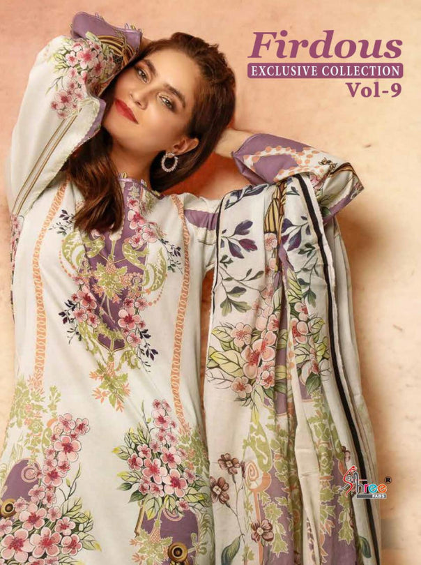 Shree Fabs Firdous Vol-9 Exlusive Collection Pakistani Lawn Suits Catalog Collection