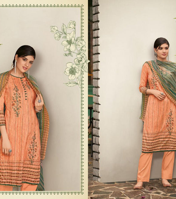 Deepsy Aura Pure Cotton With Emboirdery Work Suits Catalog