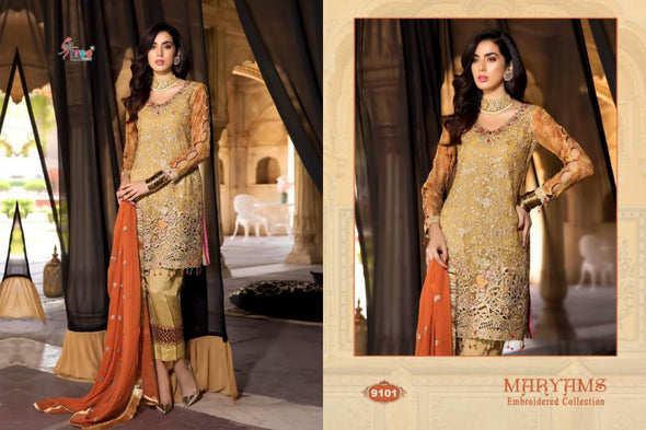Shree Fabs Maryams Embroidered Collection Pakistani Style Salwar Suits Catalog