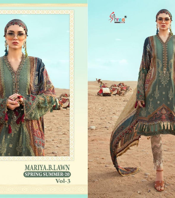 Shree Fabs Mariyab B Lawn Spring Summer-20 Vol-3 Pakistani Style Suits Catalog