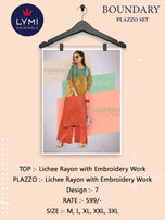 Kessi Lymi Boundry Kurti With Plazzo Sets Catalog