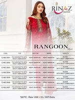 Rinaz Fashion Rangoon Vol-2 Pakistani Style Salwar Kameez Catalog